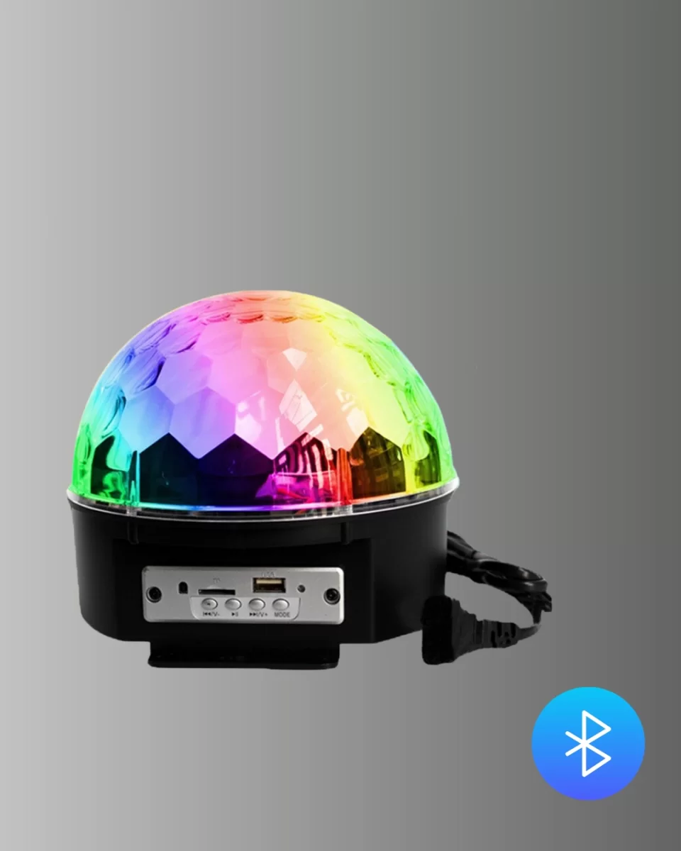 Uzaktan Kumandalı RGB LED Disko Topu Bluetooth Hoparlörlü - Görsel 3