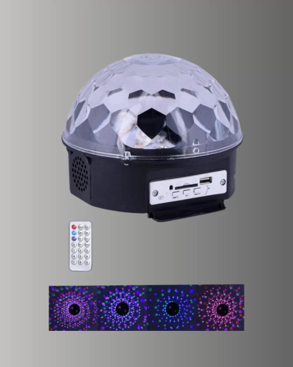 Uzaktan Kumandalı RGB LED Disko Topu Bluetooth Hoparlörlü - Görsel 4