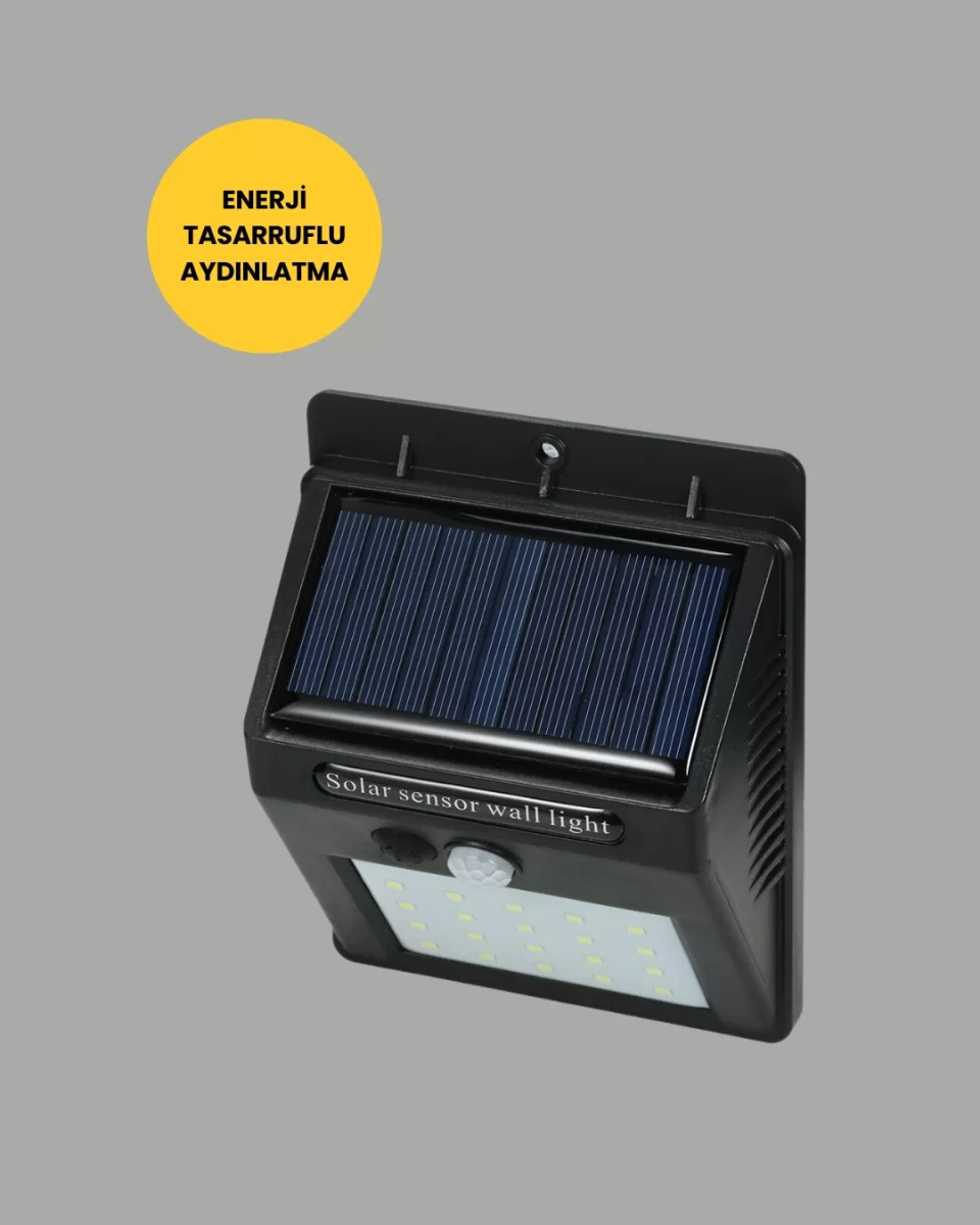 20 LED Güneş Enerjili Hareket Sensörlü Dış Mekan Duvar Lambası - Görsel 2