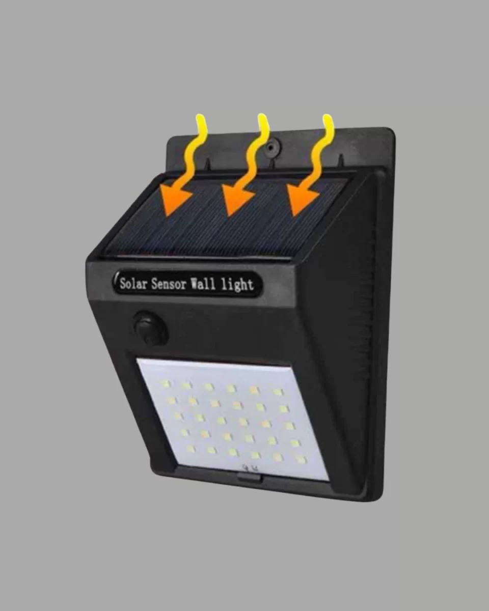 20 LED Güneş Enerjili Hareket Sensörlü Dış Mekan Duvar Lambası - Görsel 5