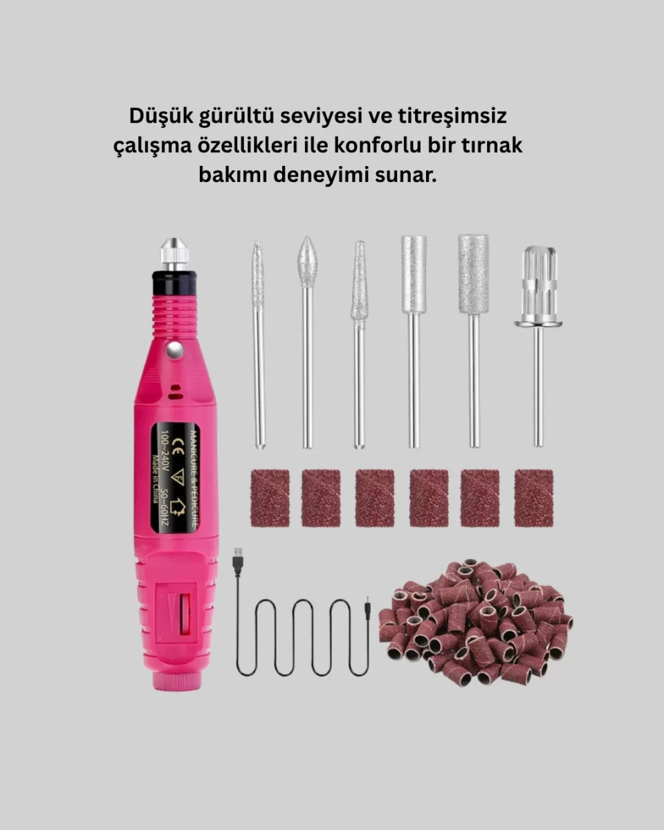 USB Şarjlı Çok Fonksiyonlu Tırnak Bakım Cihazı - Görsel 4