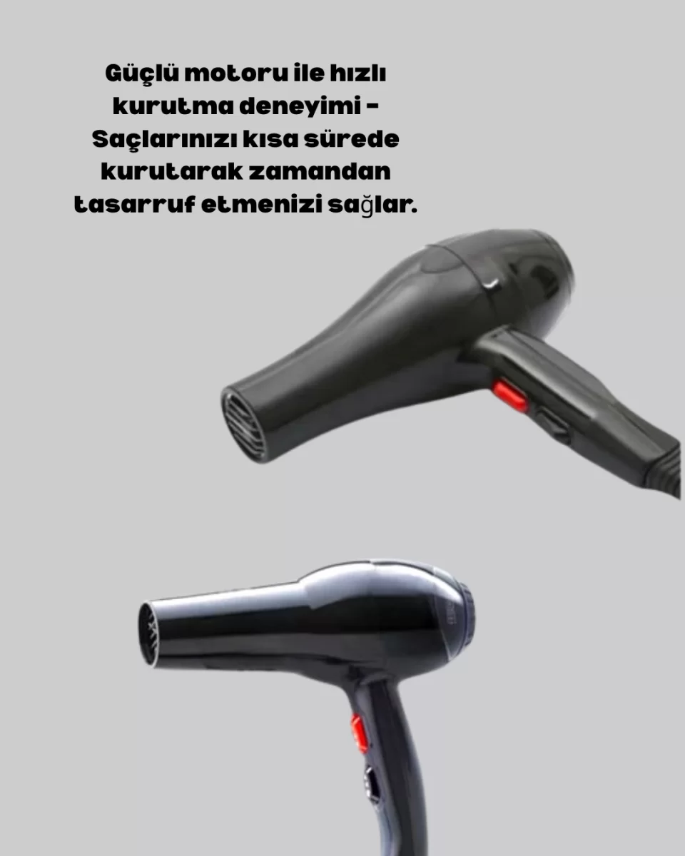 2200W Saç Kurutma Makinesi Soğuk ve Sıcak Üfleme Fonksiyonlu - Görsel 5