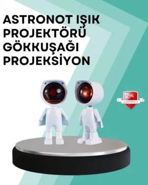 360° Ayarlanabilir Başlıklı Astronot Gece Lambası