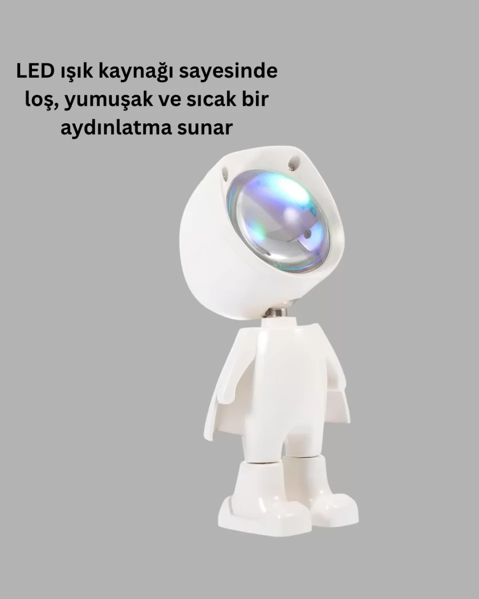 Dekoratif Gün Batımı Işığı – Astronot Figürlü - Görsel 3