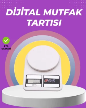 Beyaz Plastik Dijital Mutfak Tartısı – 24x16.8x1.5cm