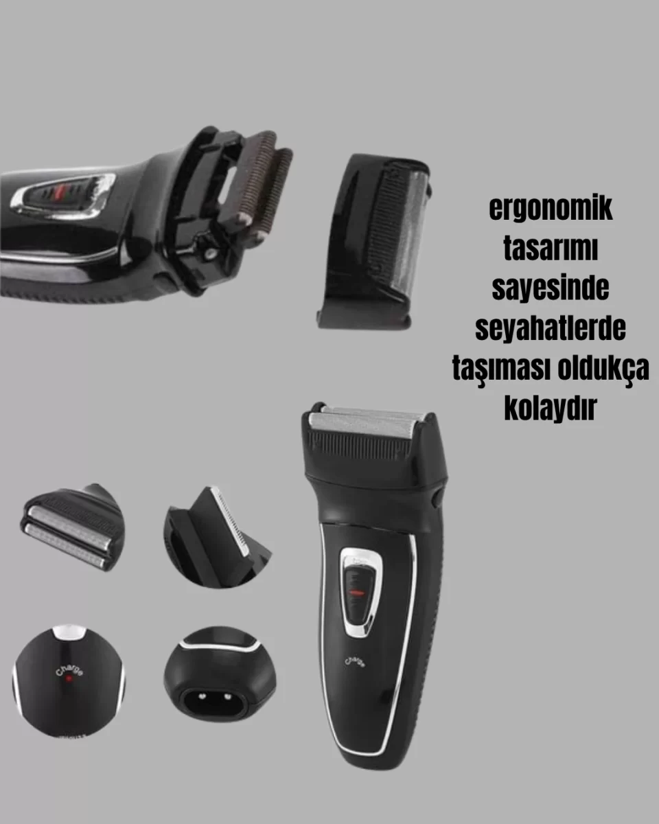 Şarj Göstergeli Yıkanabilir Erkek Tıraş Makinesi - Görsel 3