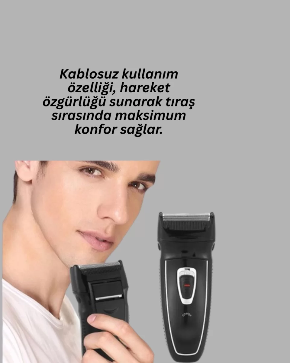 Şarj Göstergeli Yıkanabilir Erkek Tıraş Makinesi - Görsel 4