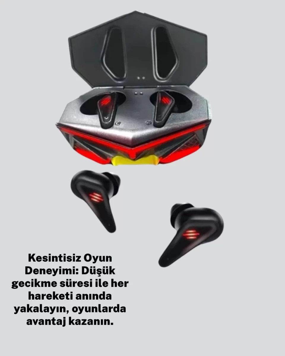 Kablosuz Bluetooth 5.0 Metal Kasa Gaming Kulaklık - Görsel 3