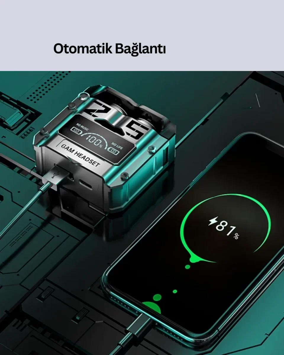 Su Geçirmez Bluetooth Kulak İçi Kablosuz Kulaklık 400mAh Pil - Görsel 3