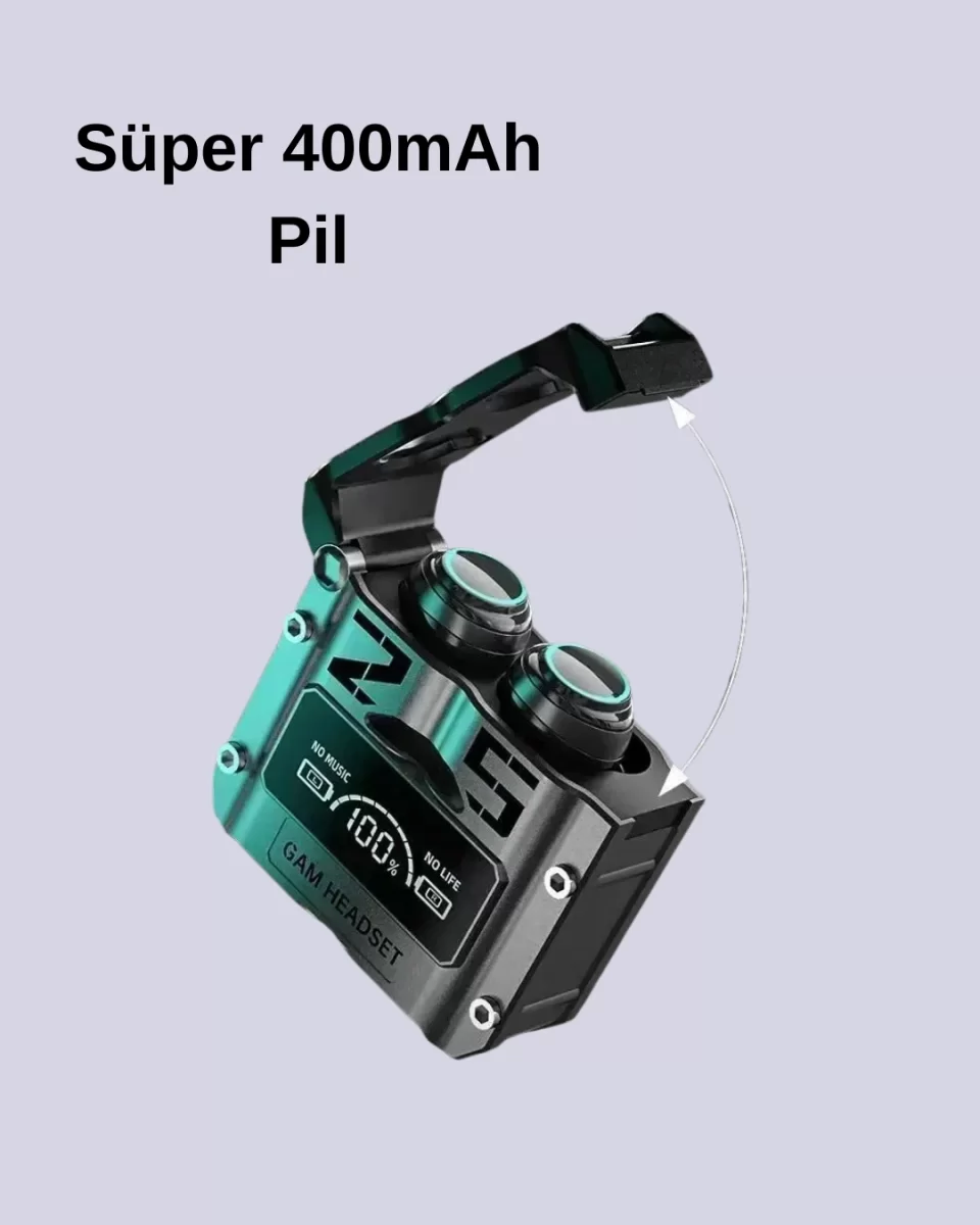 Su Geçirmez Bluetooth Kulak İçi Kablosuz Kulaklık 400mAh Pil - Görsel 5