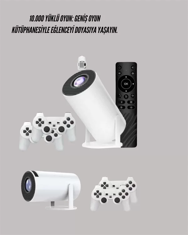 10.000 Oyun Destekli, Çift Kollu 4K Projeksiyon – HDMI, USB, AUX, Ethernet Yok - Görsel 3
