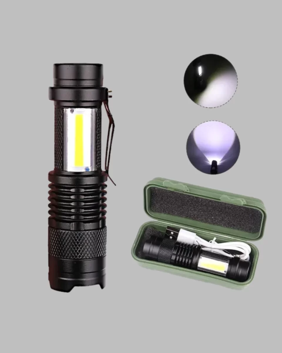 4 Modlu USB Şarjlı LED El Feneri Kamp ve Outdoor - Görsel 4