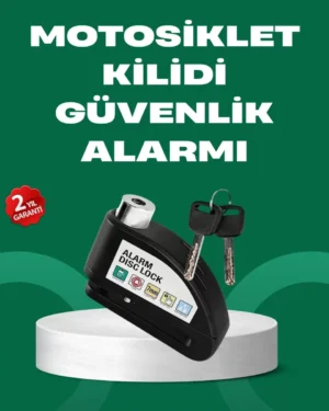 Motosiklet Scooter Bisiklet Tekerlek Disk Kilidi Alarmlı Güvenlik