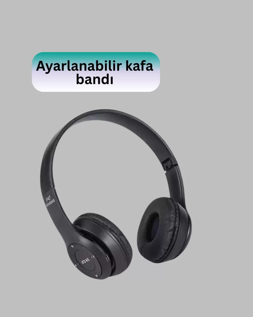 Kablolu & Kablosuz Kullanım Seçeneği Sunan Stereo Bluetooth Kulaklık - Görsel 3