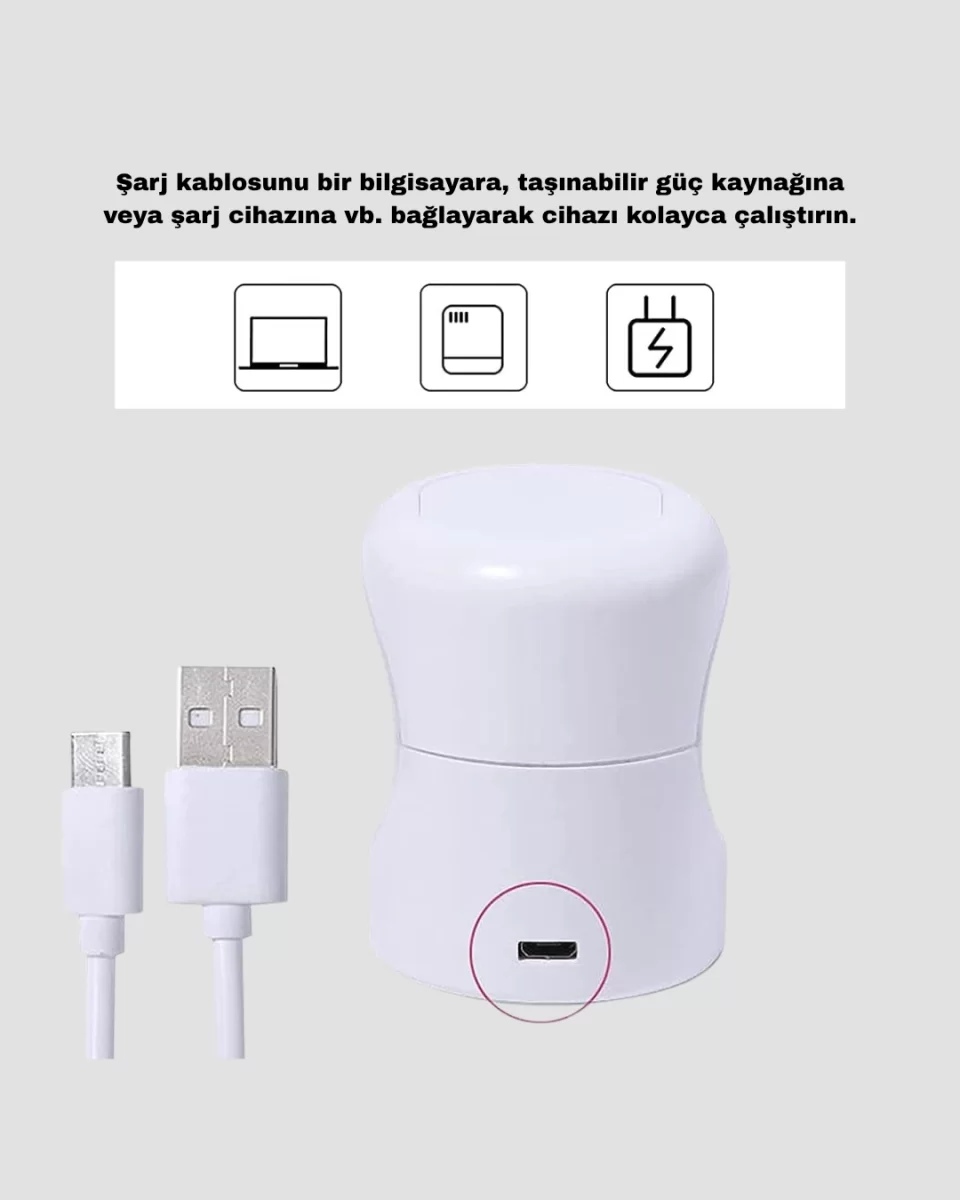 Mini Tırnak Kurutucu – Hızlı Kurutma İçin UVLED Işık Teknolojisi - Görsel 3