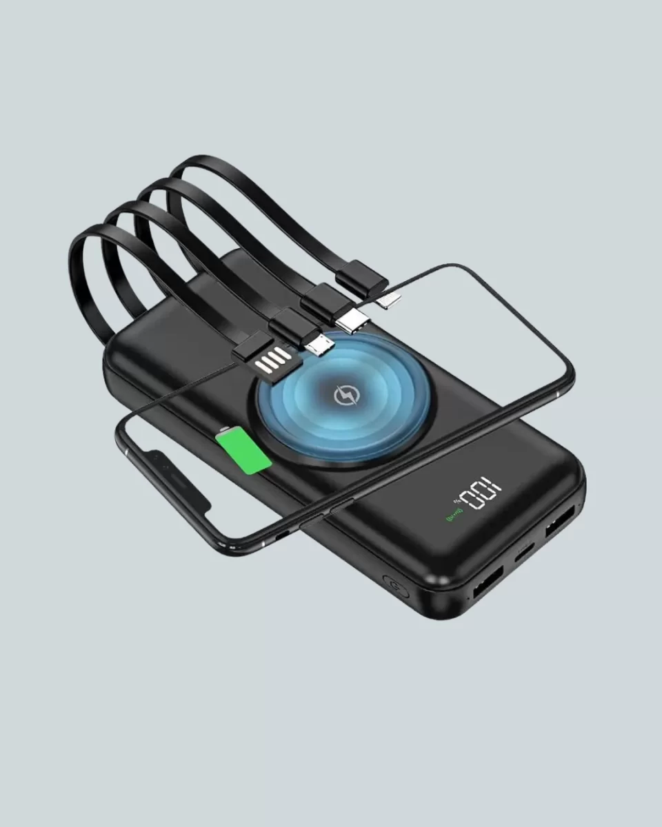 iPhone ve Android Uyumlu 10000mAh Powerbank – Hem Kablolu Hem Kablosuz - Görsel 5