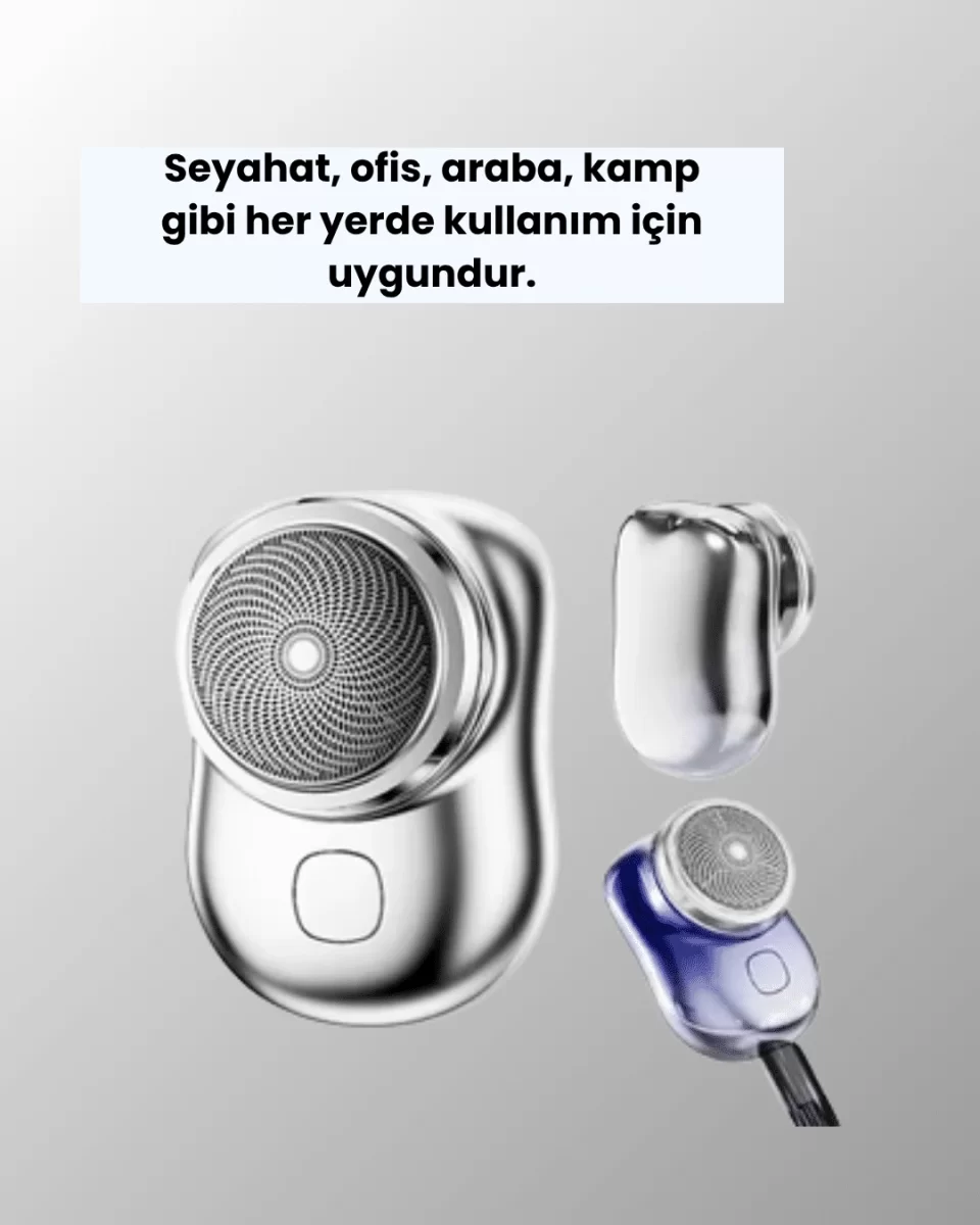 Taşınabilir, cep boyunda, şarjlı elektrikli tıraş makinesi - Görsel 2