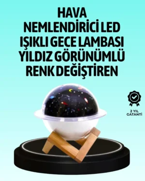 USB ile çalışan projektörlü aromaterapi nemlendirici masaüstü kullanım için uygun