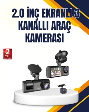Araç İçi Kamera Seti | 170° Geniş Açı, Hareket Algılama ve Park Koruma