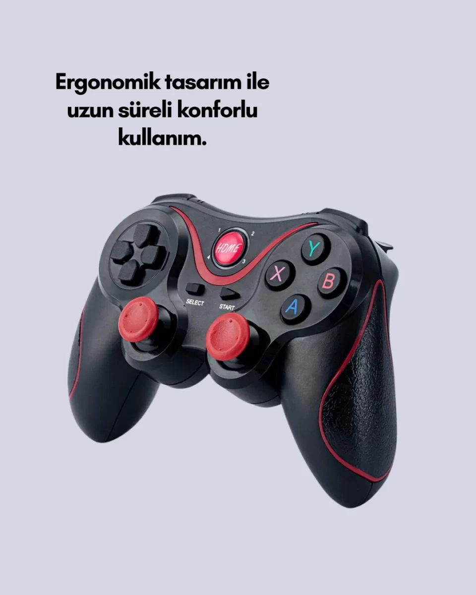 Uzun Pil Ömürlü Kablosuz Oyun Kumandası PC Telefon Tablet İçin - Görsel 3