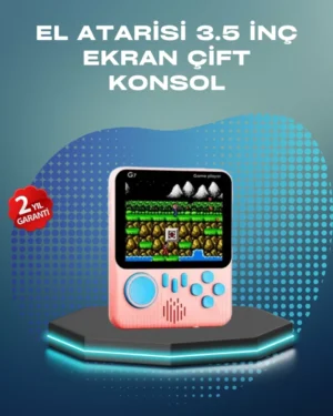 3.5 İnç LCD Ekranlı 666 Oyunlu Taşınabilir Retro Oyun Konsolu