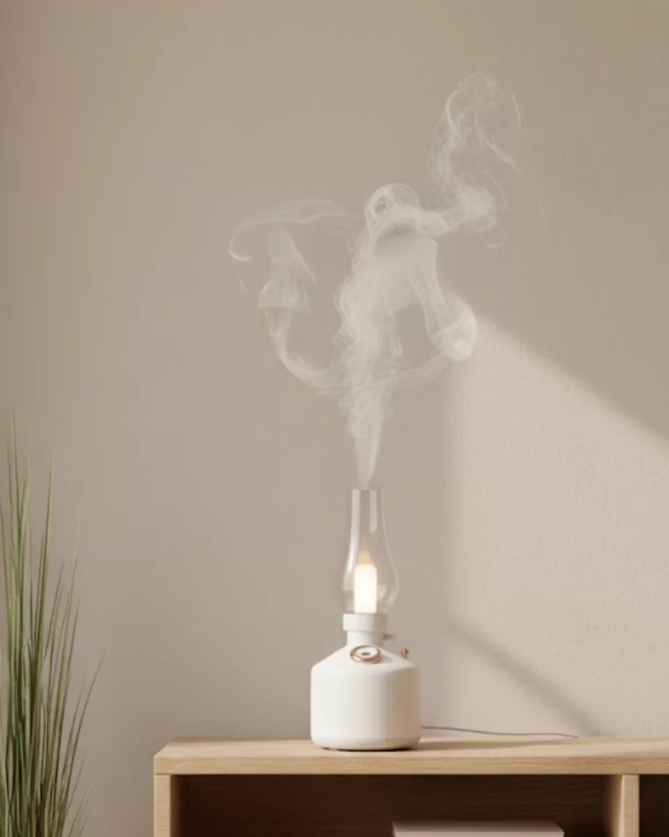 USB Şarjlı Gaz Lambası Modeli Nano Mist Aromaterapi Nemlendirici 280 ml