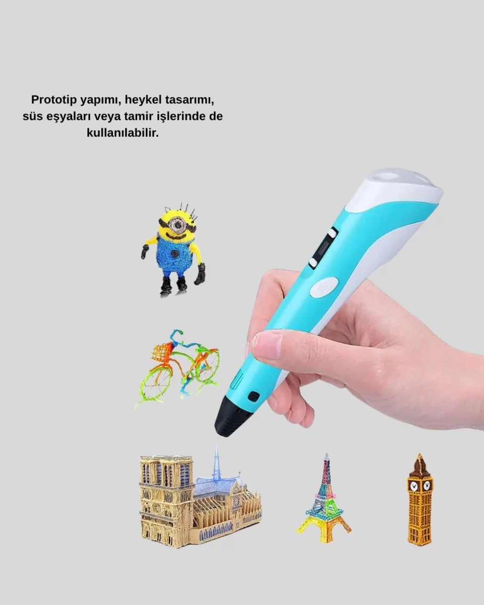 3D Kalem Ergonomik ve 1.75 mm Filament Destekli FDM Yazıcı Kalemi - Görsel 3