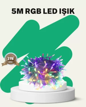 50’li LED Şeffaf Kablolu 5 m Aydınlatma Işık Süsleme Led