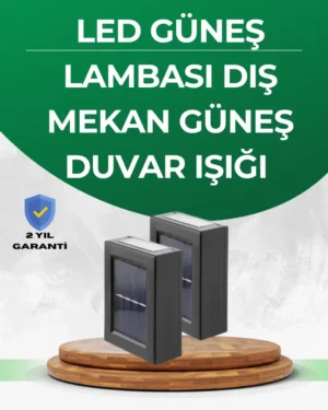Şeffaf Abajurlu Duvar Tipi Solar Işık