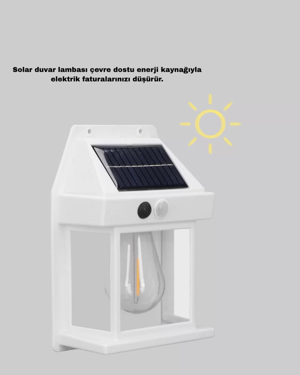 Solar Sensörlü Dış Mekan Lamba 3 Işık Modlu ve IP65 Dayanıklı - Görsel 5