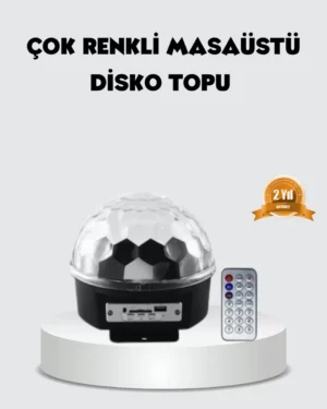 RGB LED Disko Topu Projektör – Ev Partileri, Doğum Günleri ve Eğlence İçin Işık Şovu