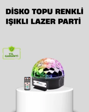 Ritim Hassasiyetli Bluetooth Hoparlörlü Disko Işığı Döner LED Efektli