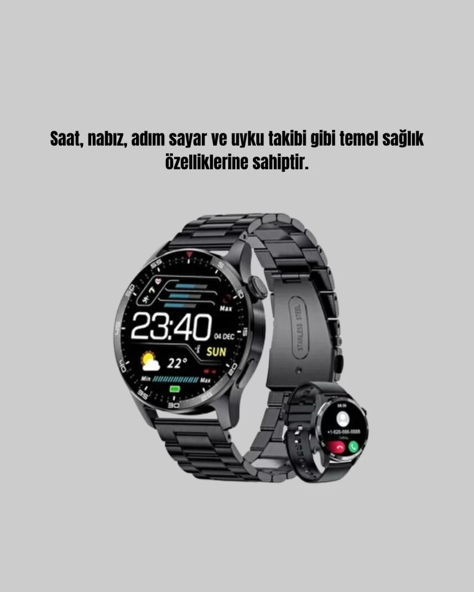 Bluetooth Akıllı Saat – Nabız, Adım Sayar, Uyku Takibi ve Spor Modlarıyla Akıllı Yaşam Asistanı - Görsel 4
