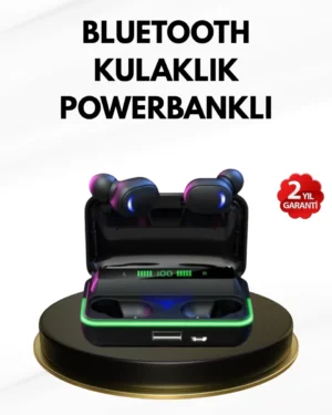 E10 Kablosuz Bluetooth Kulaklık – 3D Ses, Powerbank Şarj Kutusu