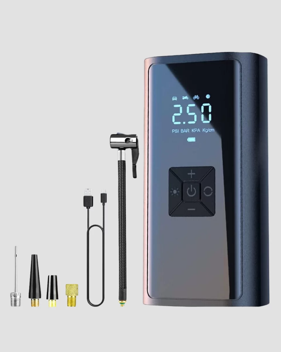 Taşınabilir 80W Kablosuz Lastik Şişirme Pompası Dijital Ekranlı - Görsel 2