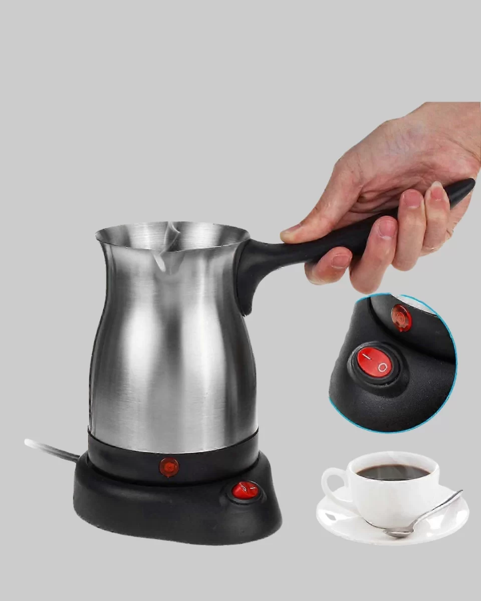 800W Paslanmaz Elektrikli Cezve Gizli Rezistans ve Ergonomik Kulp - Görsel 2