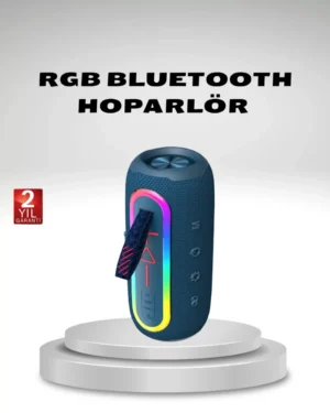 Taşınabilir Mini Bluetooth Hoparlör Güçlü Ses ve Şık Kırmızı Tasarım