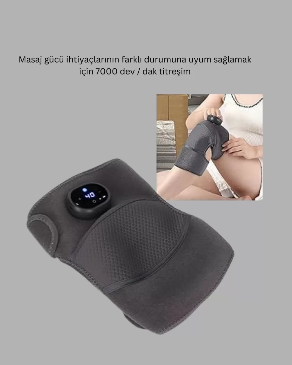 Diz ve Dirsek İçin Isıtmalı Masaj Dizlik Aparatı - Görsel 2