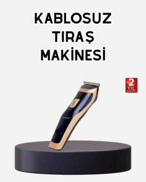Profesyonel Şarjlı Saç ve Sakal Kesme Makinesi – Unisex, 12 mm Ayarlanabilir Başlık