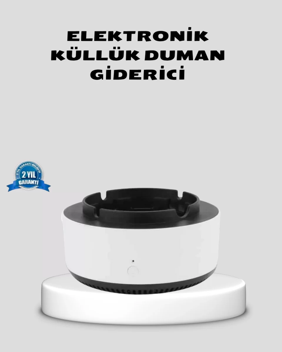 Hava Temizleyici Küllük – Sigara Dumanı Filtreli, Sessiz Çalışan, Şık Tasarım