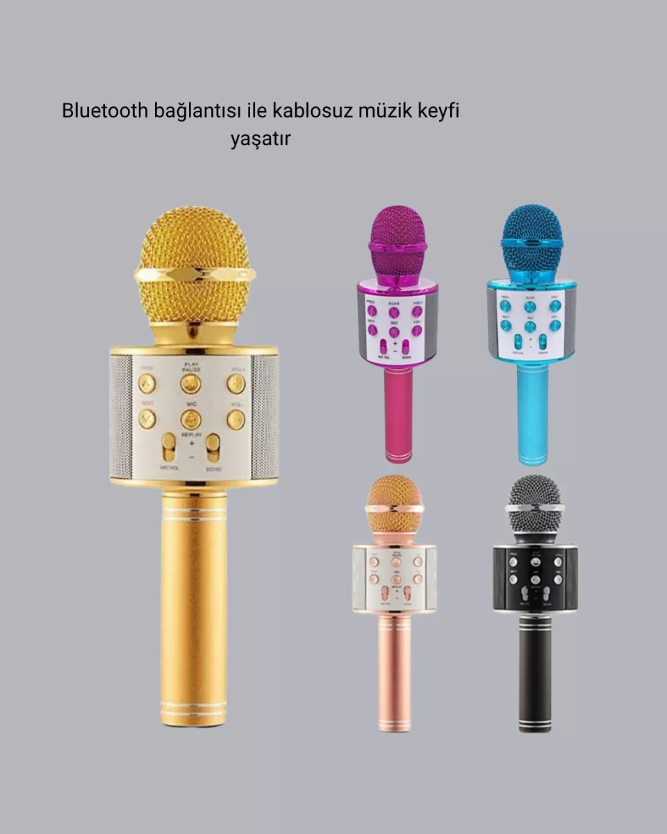 Bluetooth Karaoke Mikrofon – Yüksek Ses Kalitesi, Yankı Efektli, Uzun Ömürlü Pil - Görsel 2
