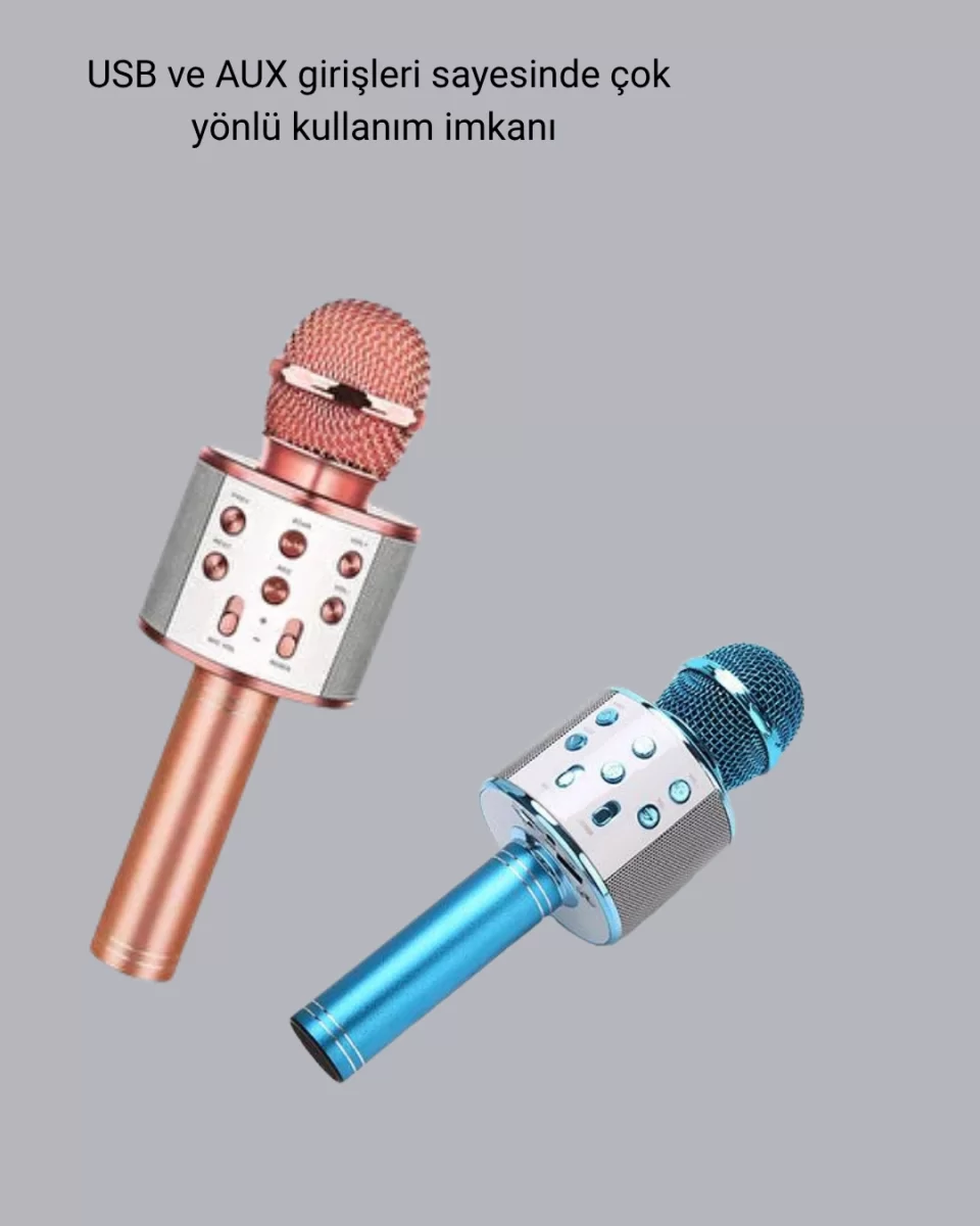 Bluetooth Karaoke Mikrofon – Yüksek Ses Kalitesi, Yankı Efektli, Uzun Ömürlü Pil - Görsel 3