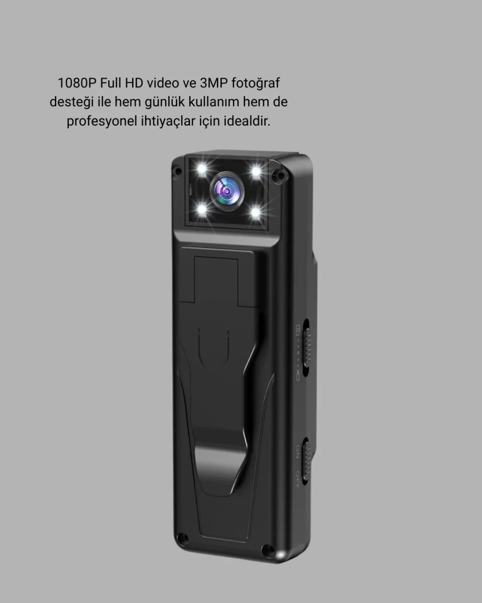 180° Döner Lensli Mini Kamera 1080P Full HD Hareket Algılama 1200mAh - Görsel 2