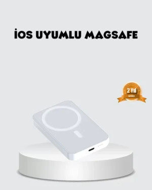 MagSafe Uyumlu Kablosuz Batarya – 27W Hızlı Şarj Destekli Kompakt Güç Bankası