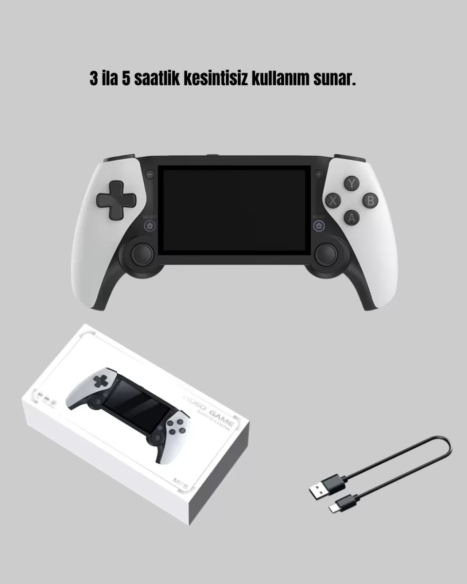4.3 İnç Ekranlı Retro Oyun Konsolu – 64 GB Hafızalı, Şarjlı ve Multimedya Destekli - Görsel 5