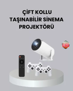4K Wi-Fi 6 Projeksiyon Cihazı – 10.000+ Oyun Desteği, Kablosuz Bağlantı ve Çoklu Giriş Portları