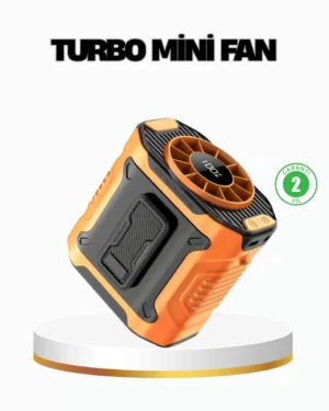 Turbo Mini Taşınabilir Fan – 100 Kademeli Dijital Hız Kontrolü ve Type-C Şarj