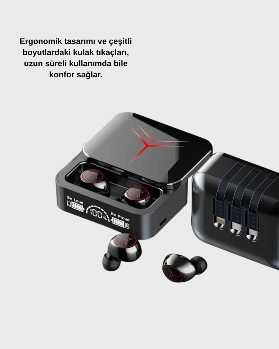 Powerbank Özellikli Bluetooth Kablosuz Kulaklık – Dokunmatik Kontrol, Uzun Pil Ömrü, Ergonomik Tasarım - Görsel 4