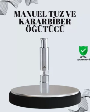 Tuz ve Kararbiber Öğütücü - Şeffaf Akrilik Hazne
