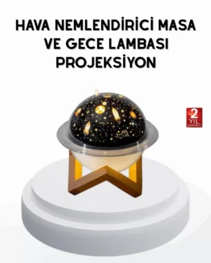 USB Mini Hava Nemlendirici ve Projeksiyon Lamba – Taşınabilir, Sessiz, Dekoratif Aromaterapi Cihazı
